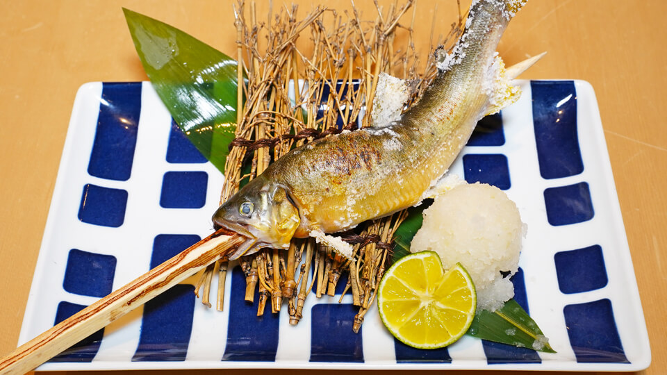 鮎の原始焼き